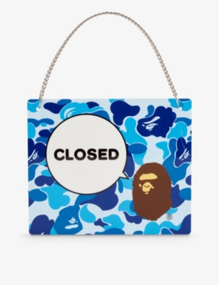 A Bathing Ape Men's Multi Abc Camo Open/closed Acrylic Sign In Black