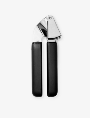 Shop Oxo Good Grips Stainless-steel Garlic Press In Black & Silver