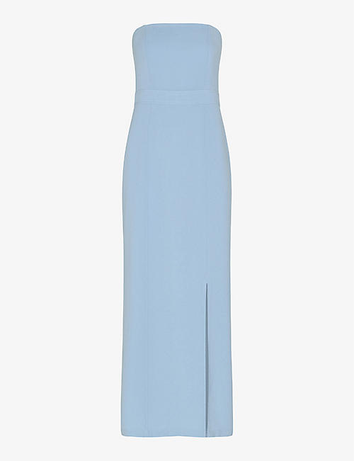WHISTLES: Gemma slim-fit strapless stretch recycled-polyester maxi dress
