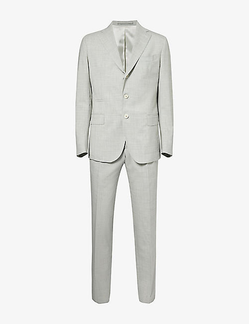 ELEVENTY: Single-breasted regular-fit wool and silk-blend suit
