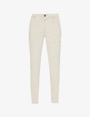 Shop Eleventy Men's Sand Flap-pocket Regular-fit Slim-leg Stretch-woven Trousers