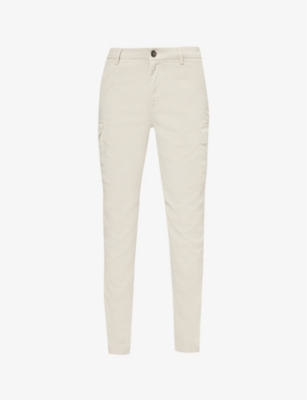 Eleventy Cotton Straight Leg Trousers In Sand