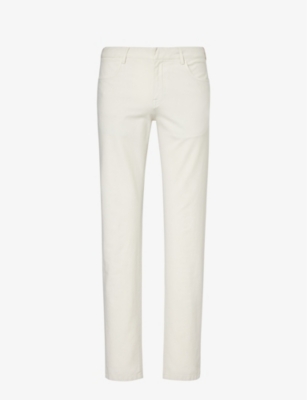 ELEVENTY: Straight-leg mid-rise cotton-blend trousers