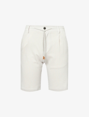 ELEVENTY: Drawstring-waist slip-pocket cotton-blend shorts