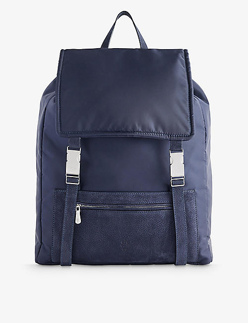 ELEVENTY: Brand-embossed zip-pocket shell backpack