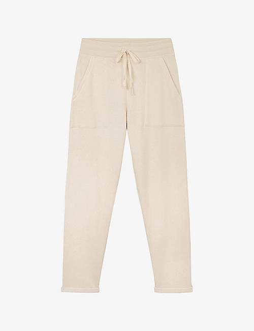 THE WHITE COMPANY: Relaxed-fit elasticated-waist cotton-blend jogging bottoms