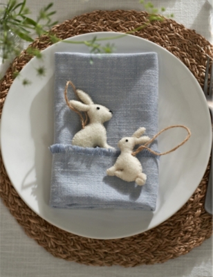 THE WHITE COMPANY: Felt Bunny wool Easter decorations