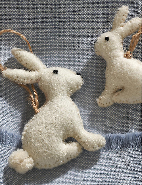 THE WHITE COMPANY: Felt Bunny wool Easter decorations