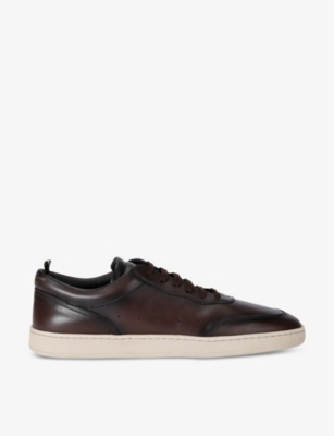OFFICINE CREATIVE: Kris Lux logo-embellished leather low-top trainers