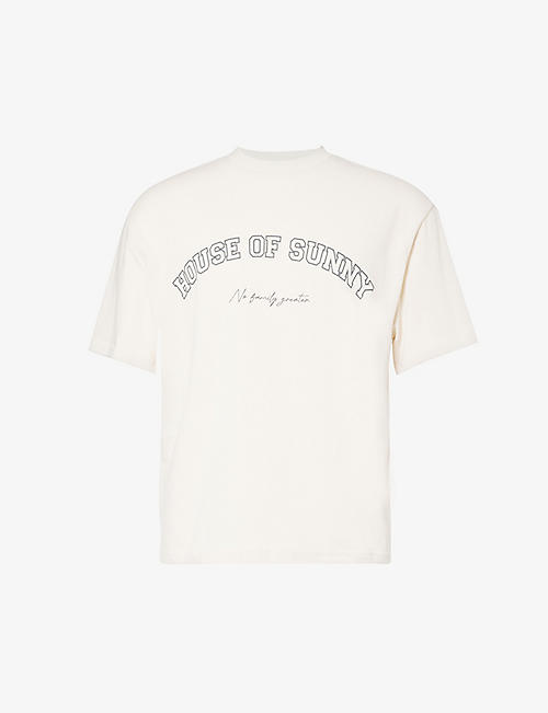 HOUSE OF SUNNY: The Family logo-print organic cotton-jersey T-shirt