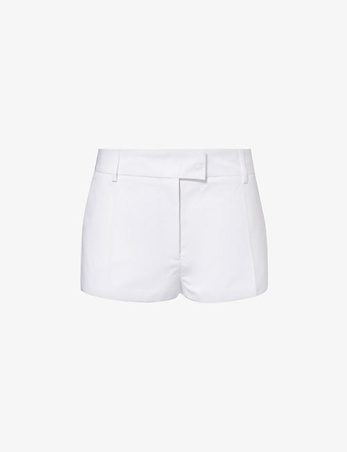 VALENTINO GARAVANI: Pressed-crease slim-fit cotton shorts
