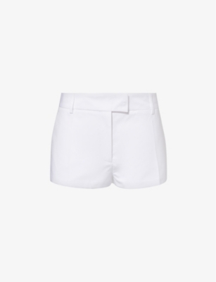 Valentino Cotton Shorts In Bianco Ottico