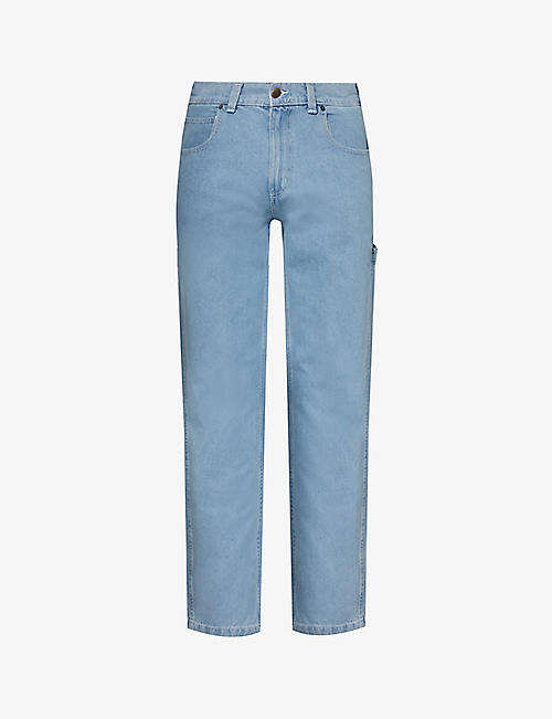 DICKIES: Garyville straight-leg mid-rise jeans