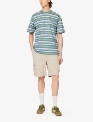 Dickies Glade Spring Stripe Cotton T-shirt In Hrzntl Yd Stripe Coronet