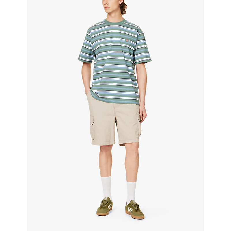 Shop Dickies Glade Spring Striped Cotton-jersey T-shirt In Hrzntl Yd Stripe Coronet