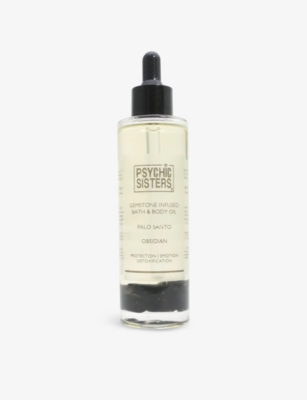 PSYCHIC SISTERS: Obsidian gemstone-infused bath and body oil 100ml