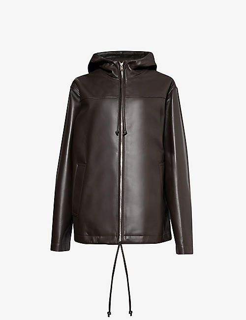 BOTTEGA VENETA: Hooded long-sleeve leather jacket