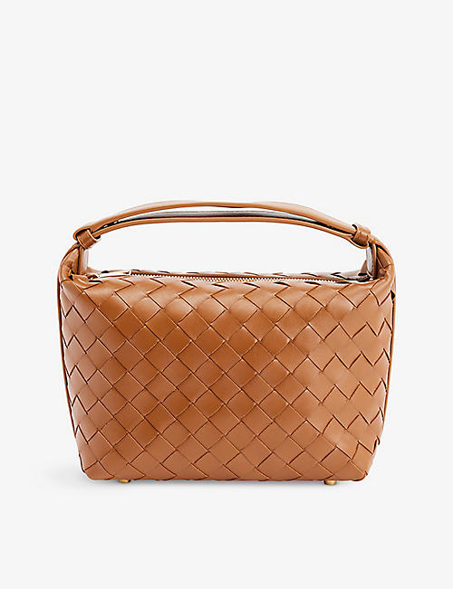 BOTTEGA VENETA: Intrecciato-woven leather top-handle bag