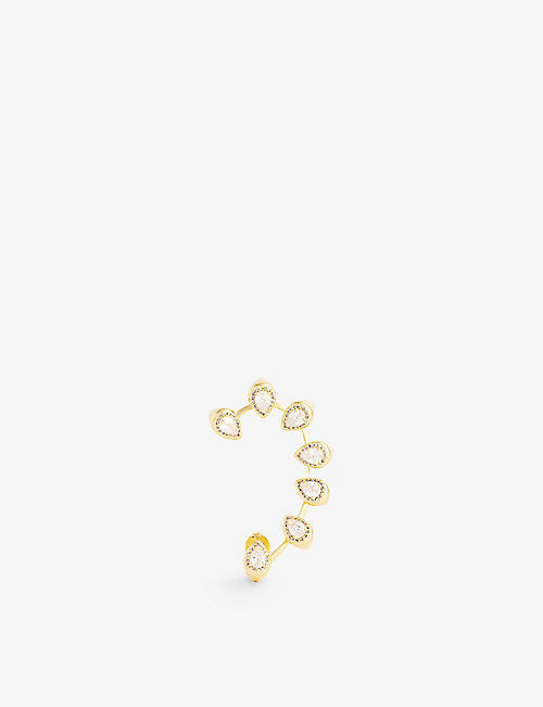 ZIMMERMANN: Radiant 12ct yellow gold plated-brass ear cuff