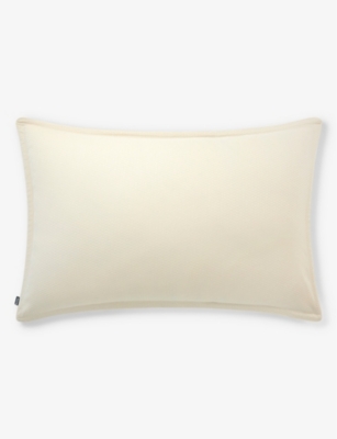 Hugo Boss Boss Almond Loft Almond Tonal-piping Cotton Pillowcase 50cm X 75cm In Almond