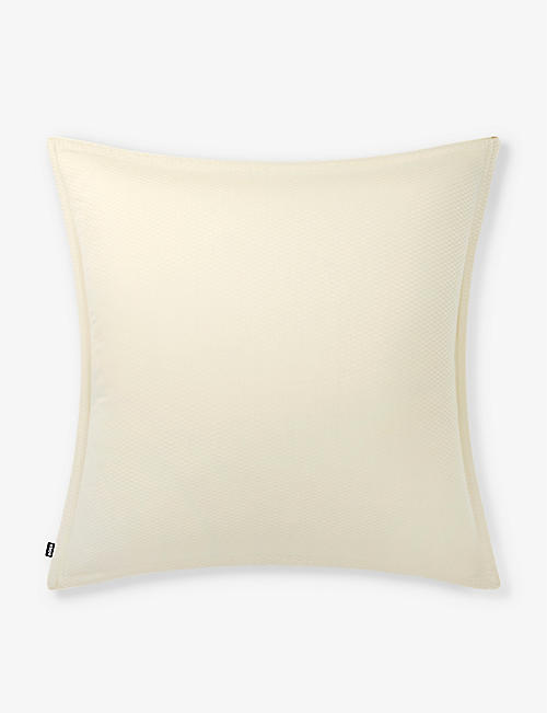 BOSS: Loft Almond tonal-piping cotton pillowcase 65cm x 65cm