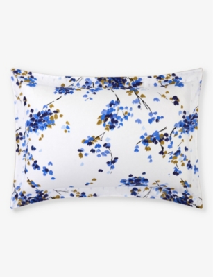 YVES DELORME: Canopee floral-print organic-cotton Oxford pillowcase 50cm x 75cm
