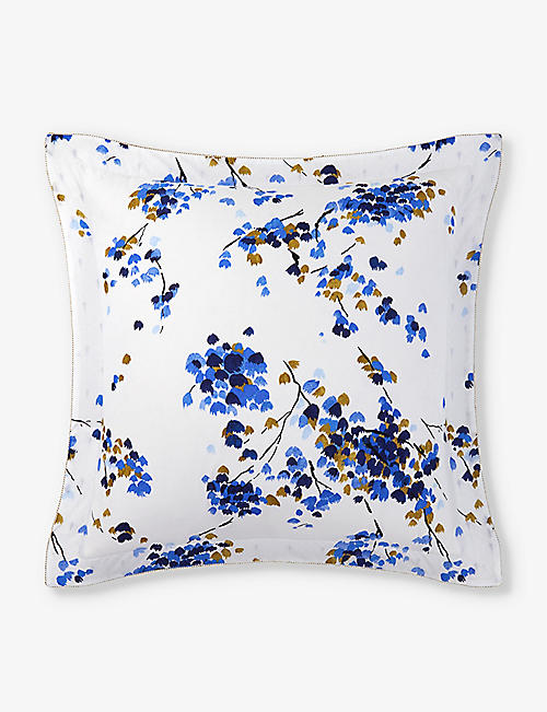 YVES DELORME: Canopee floral-print organic-cotton Oxford pillowcase 65cm x 65cm