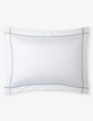 YVES DELORME: Athena organic-cotton Oxford pillowcase 50cm x 75cm
