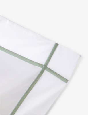 Shop Yves Delorme Veronese Athena Organic-cotton Oxford Pillowcase 65cm X 65cm