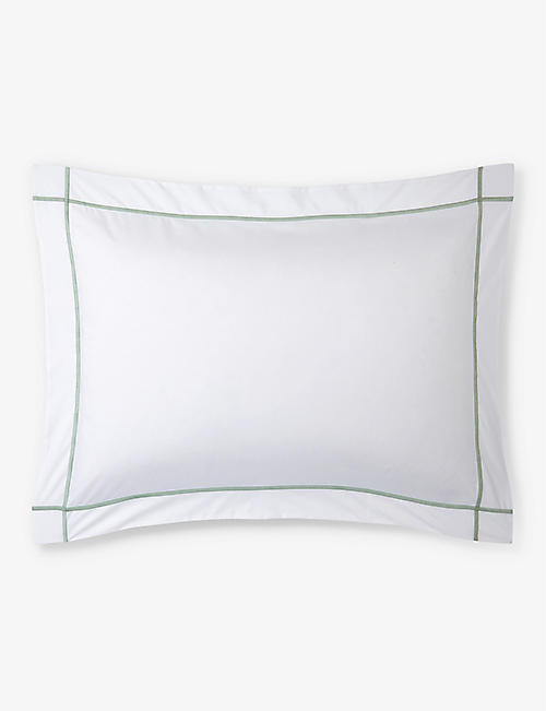 YVES DELORME: Athena organic-cotton Oxford pillowcase 50cm x 90cm