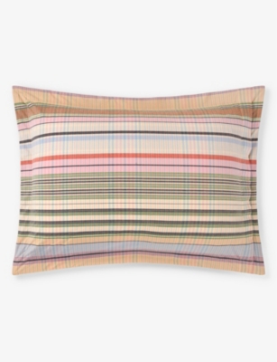 RALPH LAUREN HOME: Garet stripe-pattern cotton Oxford pillowcase 50cm x 90cm