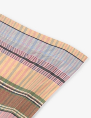 Shop Ralph Lauren Home Multicoloured Garet Stripe-pattern Cotton Oxford Pillowcase 50cm X 75cm