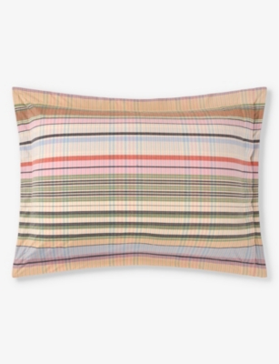 RALPH LAUREN HOME: Garet stripe-pattern cotton Oxford pillowcase 50cm x 75cm