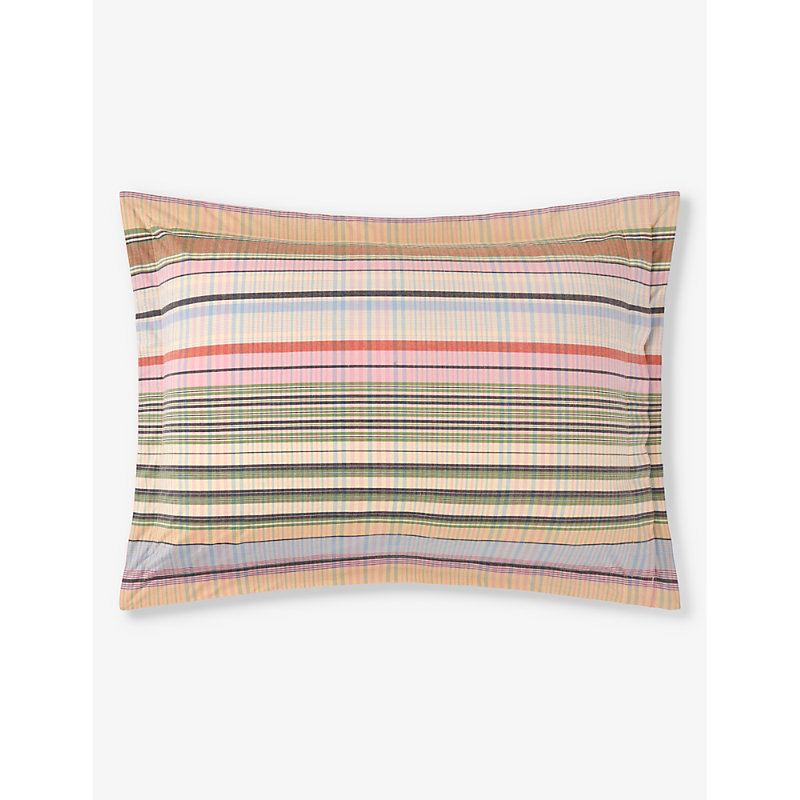 Ralph Lauren Home Multicoloured Garet Stripe-pattern Cotton Oxford Pillowcase 50cm X 75cm