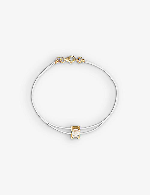 THE DIAMOND LAB: Lab 100 18ct yellow-gold and 1.01ct emerald-cut diamond bracelet
