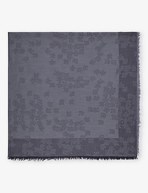 MULBERRY: Tamara square organic-cotton scarf