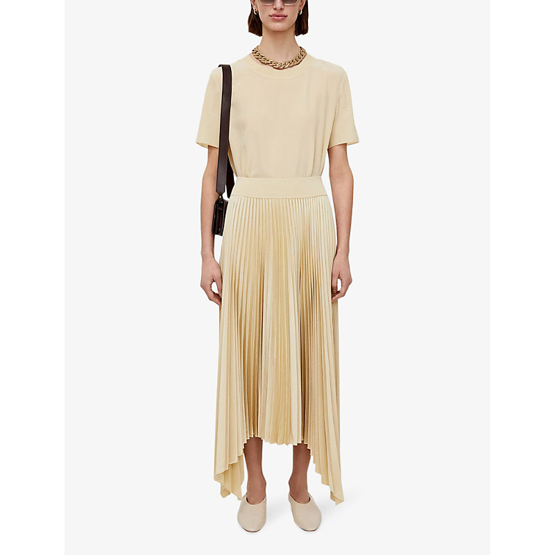 Shop Joseph Women's Safari Ade High-rise Pleated Woven Midi Skirt