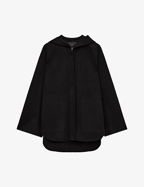 JOSEPH: Simone relaxed-fit hooded wool and silk-blend jacket