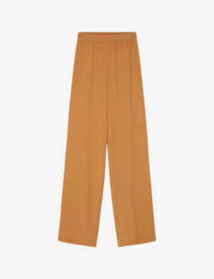 JOSEPH: Hulin wide-leg mid-rise silk trousers