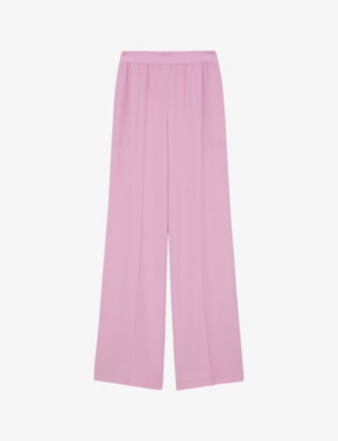 Joseph Silk Crepe De Soie Hulin Trousers In Begonia Pink