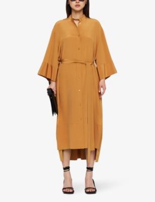 Shop Joseph Women's Clay Darius Belted-waist Silk Midi Dress