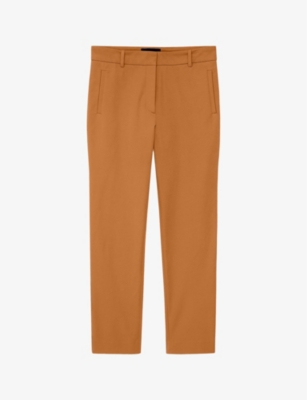 Joseph Womens Clay Eliston Slim-leg Mid-rise Stretch-woven Trousers In Clay
