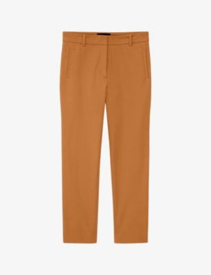 Joseph Womens Clay Eliston Slim-leg Mid-rise Stretch-woven Trousers