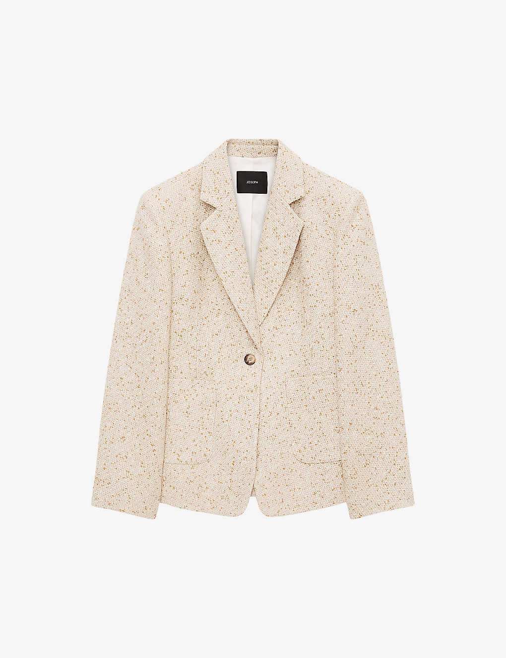 Joseph Glenview Tweed-texture Woven Jacket In Ivory/clay