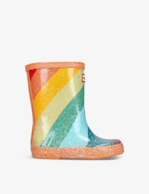 HUNTER: Kids’ First Classic glitter-embellished rubber wellington boots