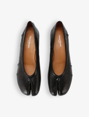 MAISON MARGIELA: Tabi Ballerina split-toe leather heeled shoes