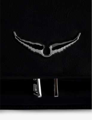 Shop Zadig & Voltaire Zadig&voltaire Women's Noir Rock Nano Eternal Leather Clutch Bag