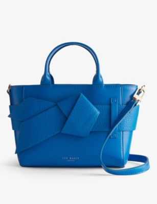 Ted Baker Womens Brt-blue Jimisie Knot-embellished Faux-leather