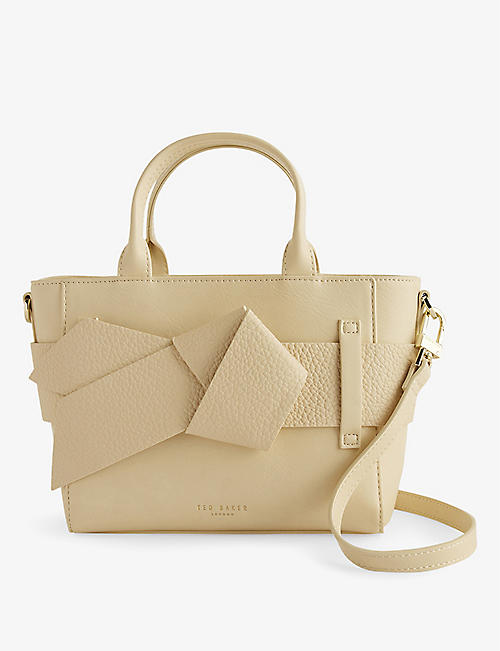 TED BAKER: Jimisie knot-embellished faux-leather hand bag