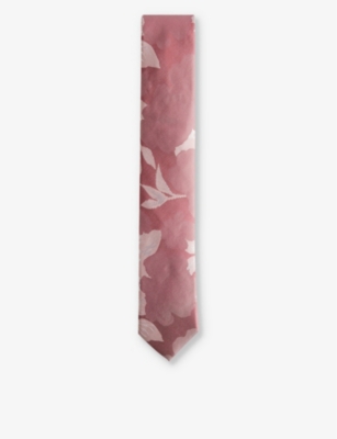 TED BAKER: Spikes floral-print silk tie